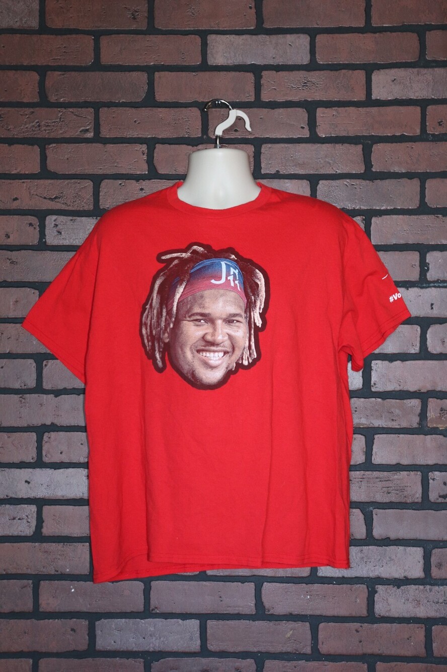 Men's Cleveland Guardians Jose Ramirez Graphic T-Shirt | Red | Size 2XL